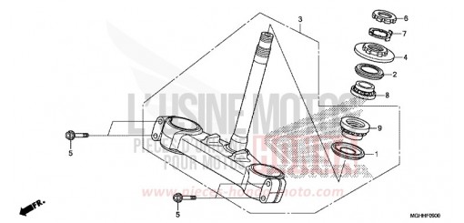 STEERING STEM VFR1200XDH de 2017